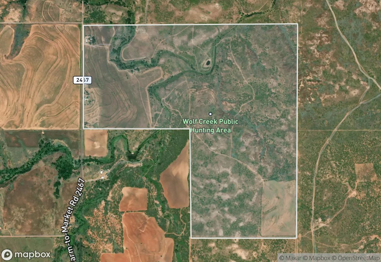 Satellite map of Wolf Creek