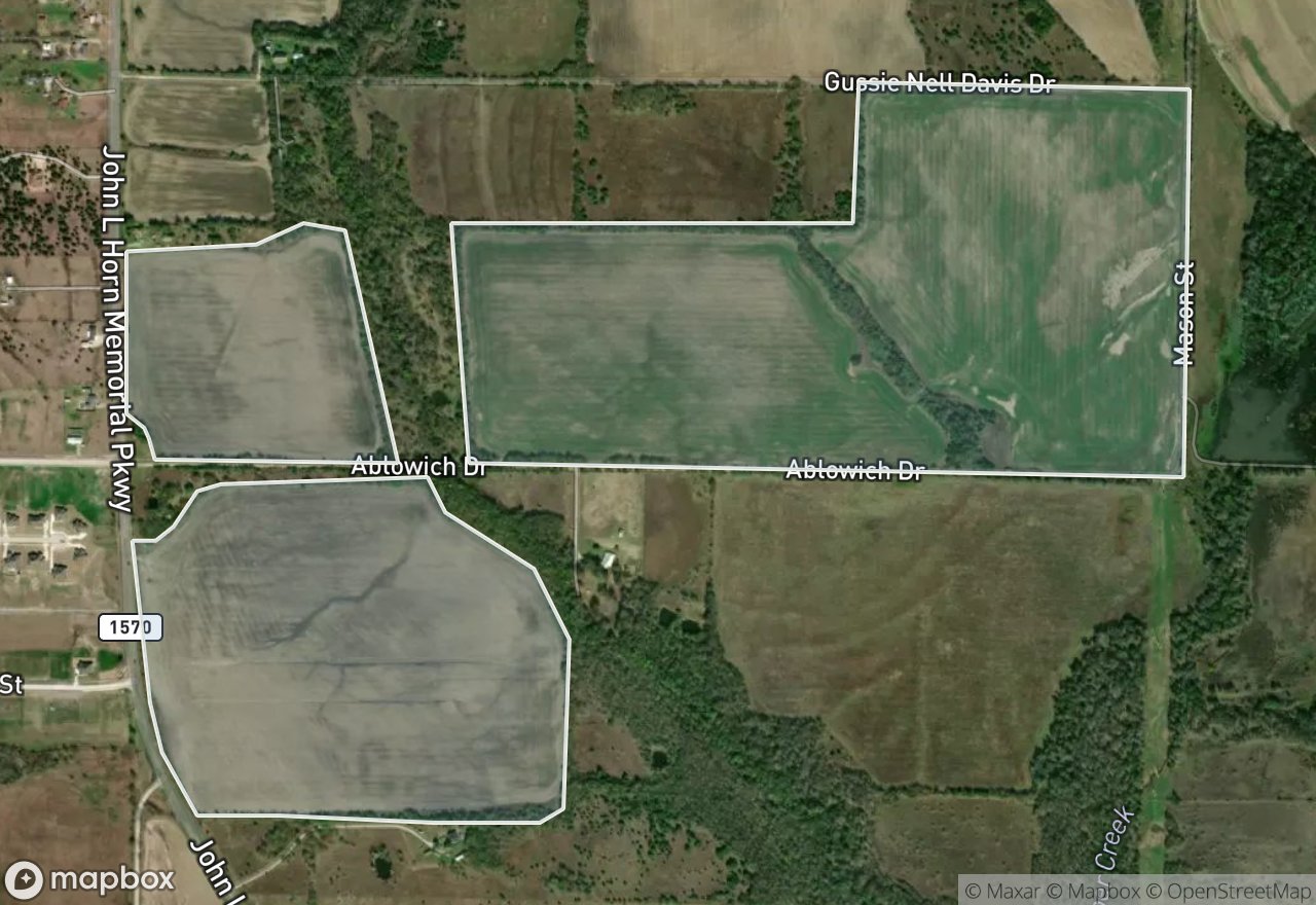 Satellite map of East FM 1570