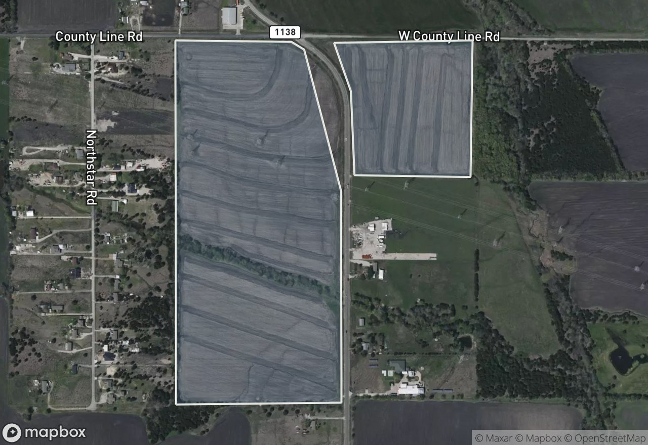 Satellite map of Farm Road 1138