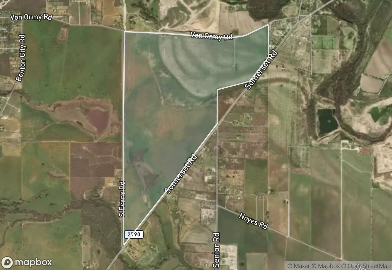 Satellite map of Somerset Road