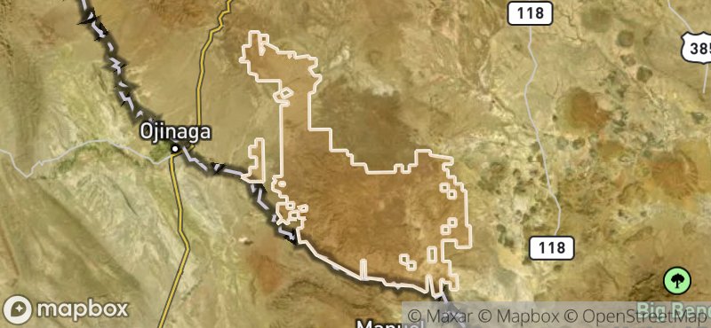 Map of Big Bend Ranch SP