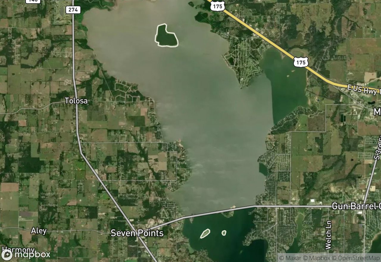 Satellite map of Cedar Creek Islands WMA