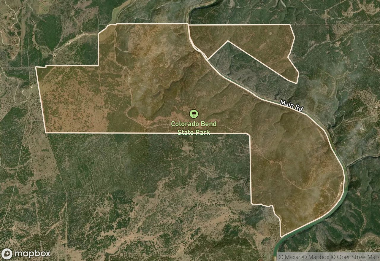 Satellite map of Colorado Bend SP