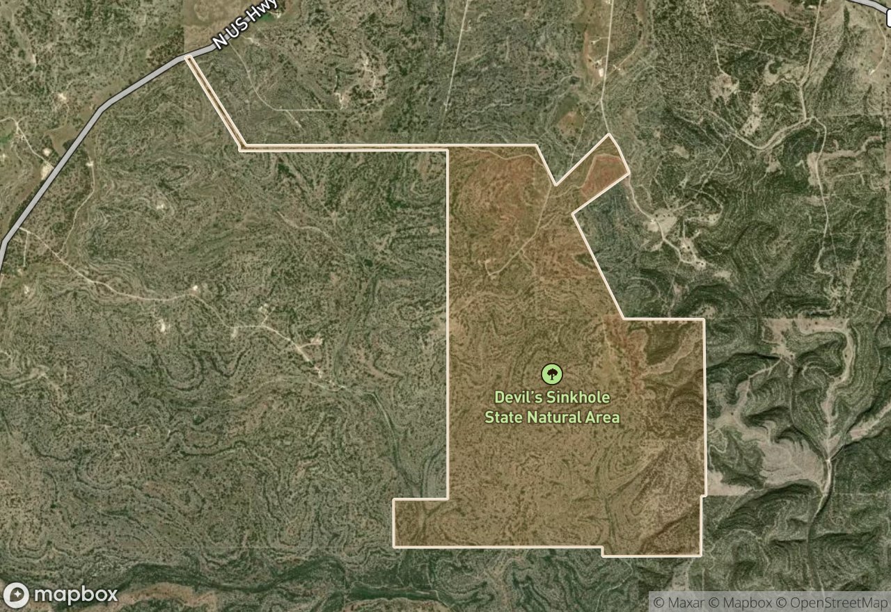 Satellite map of Devil's Sinkhole SNA
