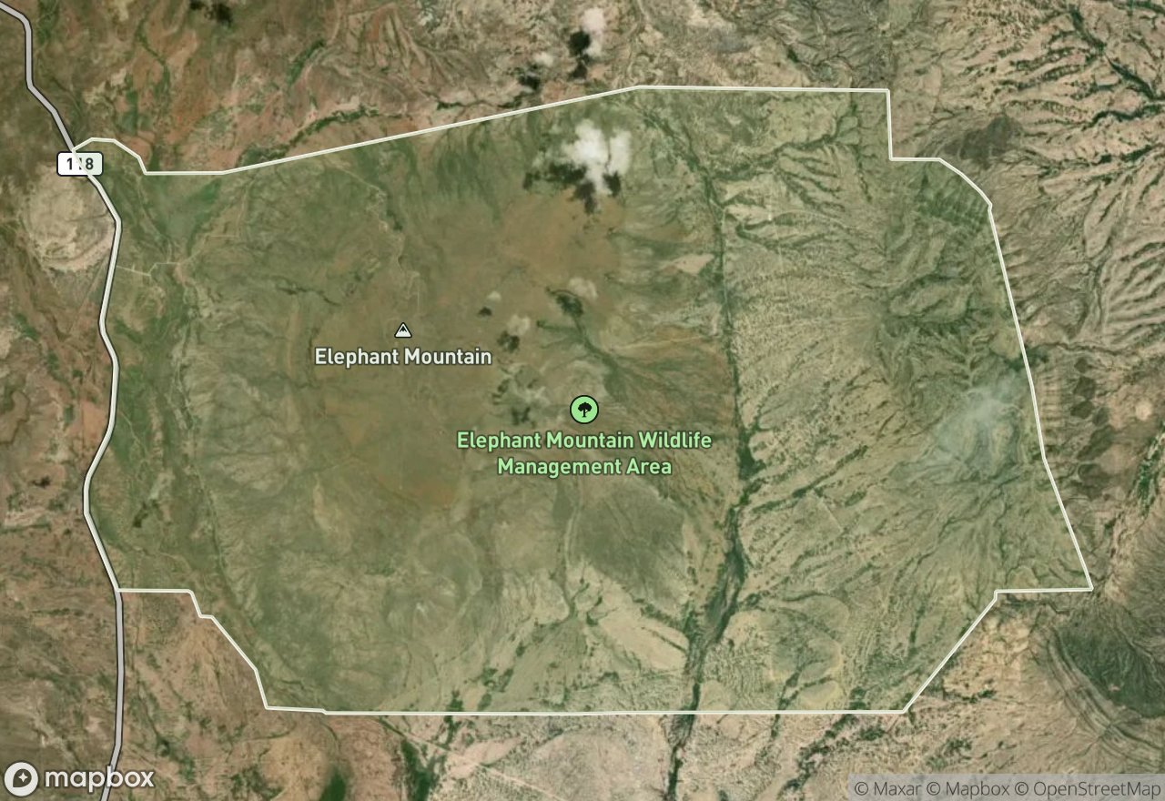 Satellite map of Elephant Mountain WMA