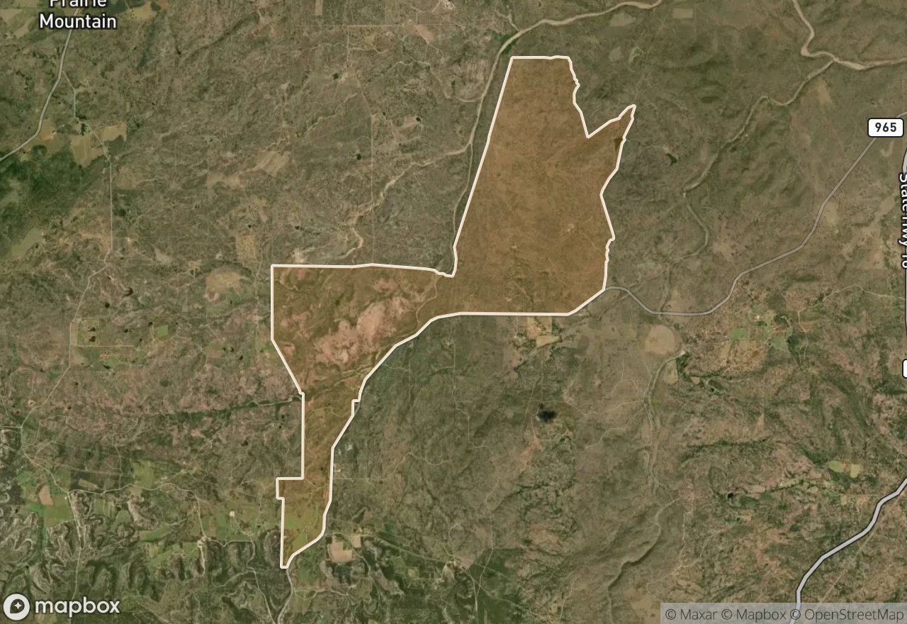 Satellite map of Enchanted Rock SNA