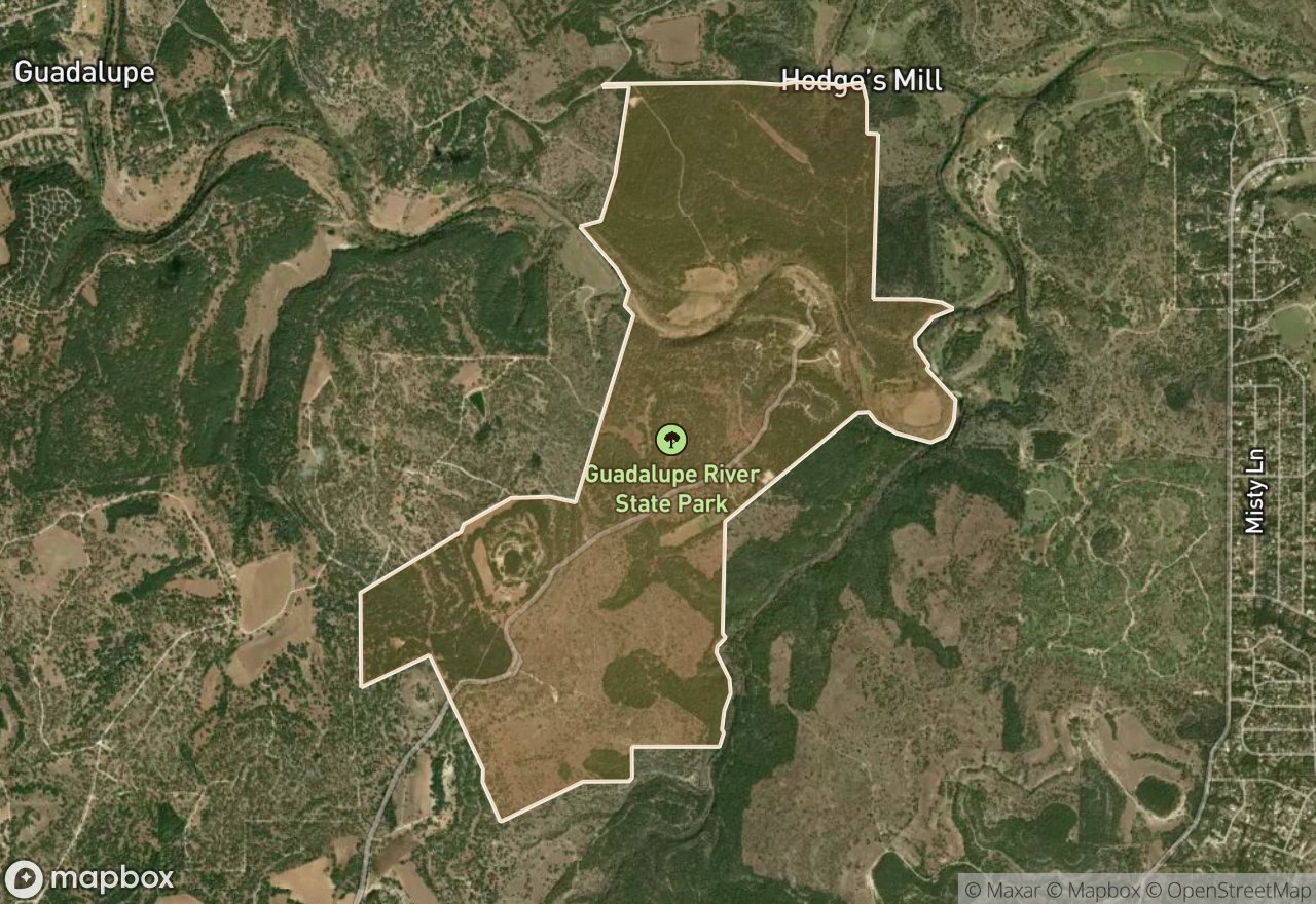 Satellite map of Guadalupe River SP
