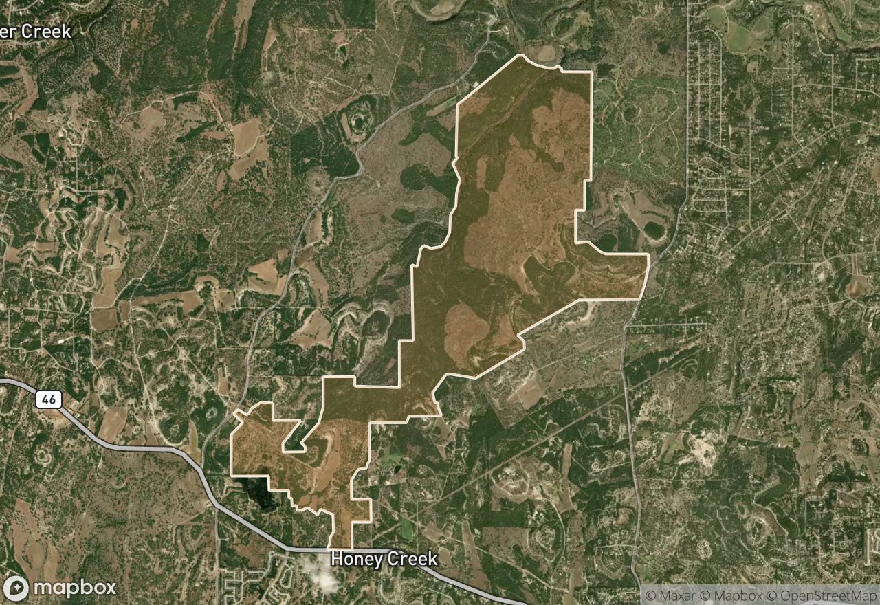 Satellite map of Honey Creek SNA