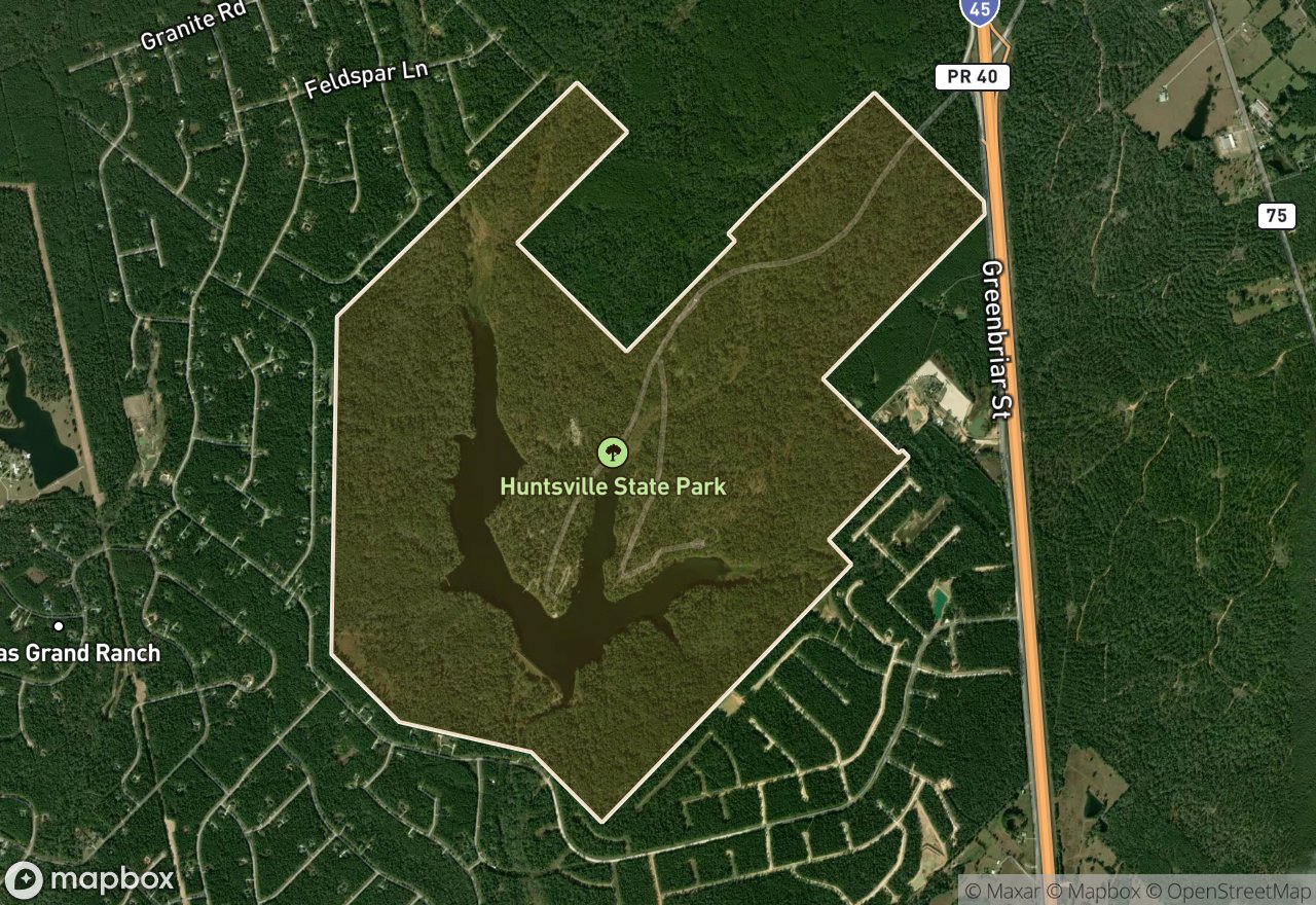 Satellite map of Huntsville SP