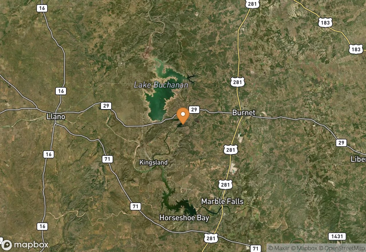 Satellite map of Inks Lake SP