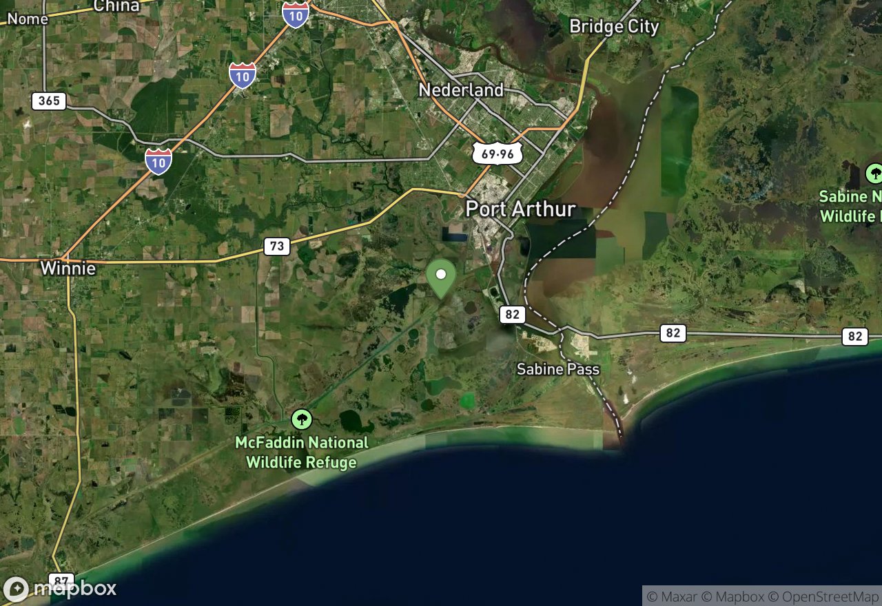 Satellite map of J.D. Murphree WMA