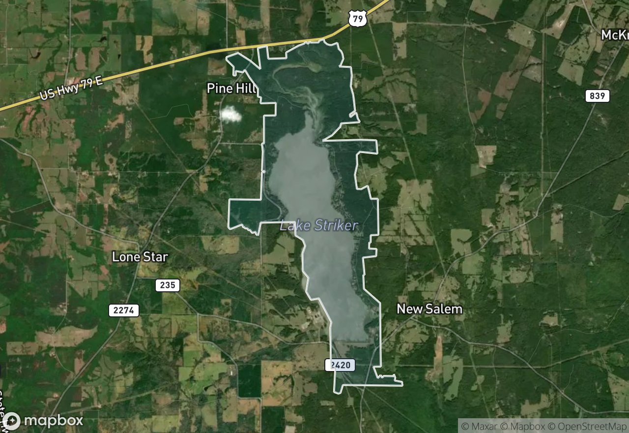 Satellite map of Lake Striker PHL