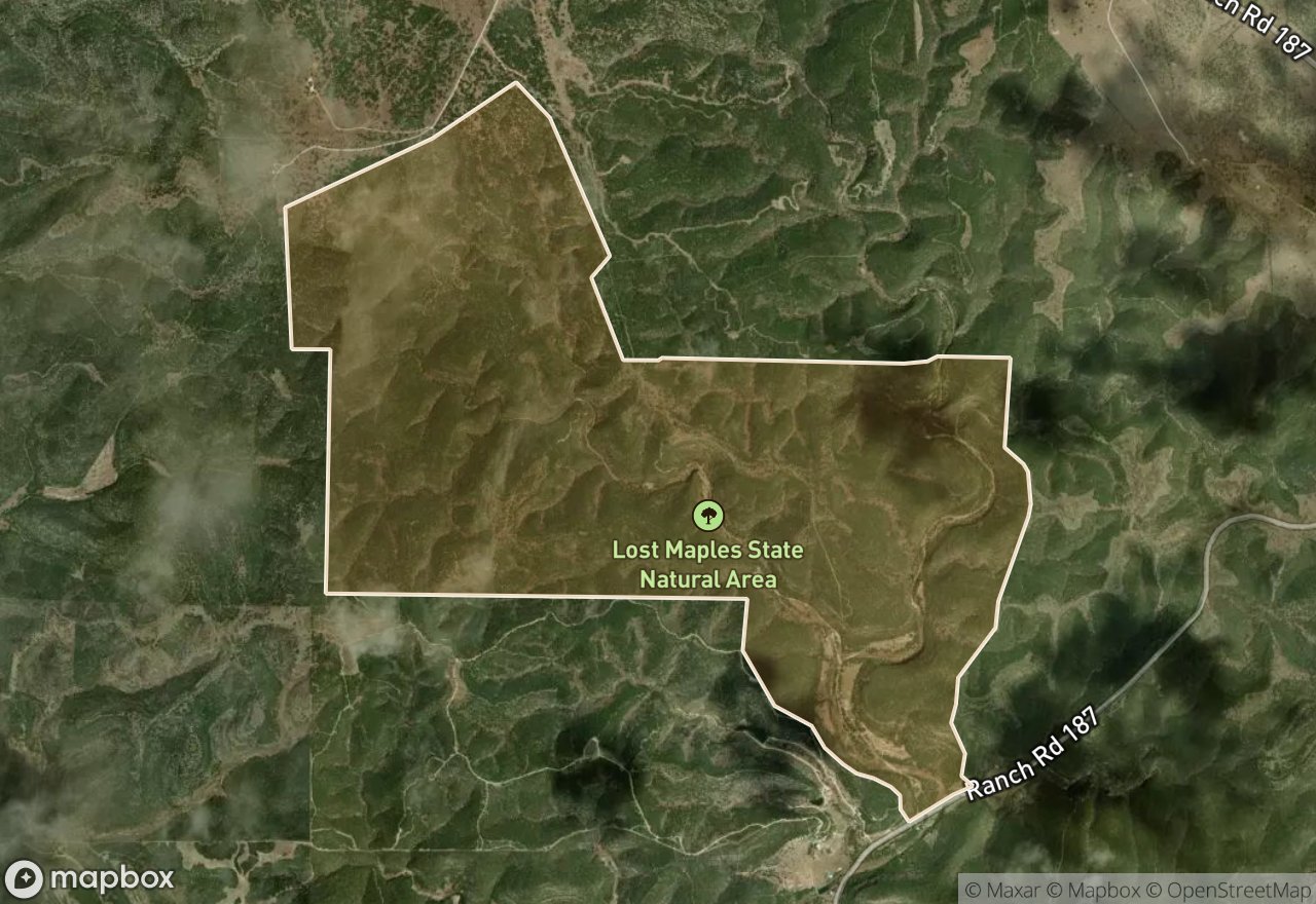 Satellite map of Lost Maples SNA