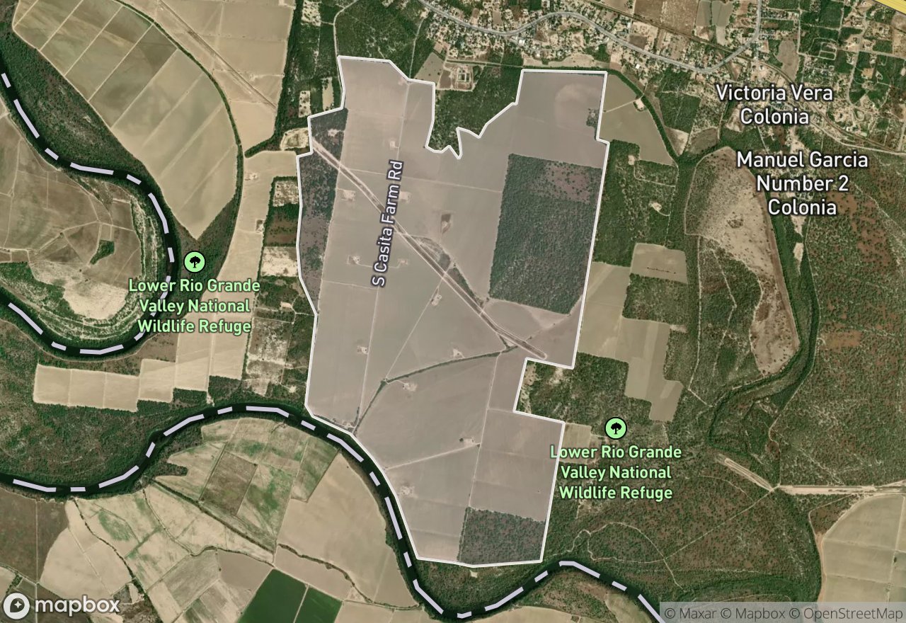 Satellite map of Lower Rio Grande Valley NWR