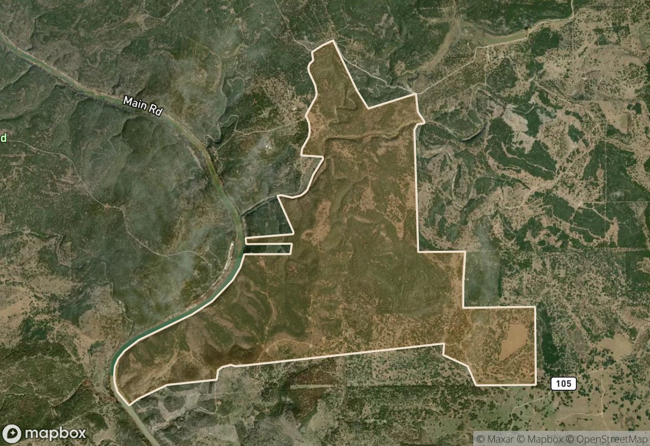 Satellite map of Post Oak Ridge State Park