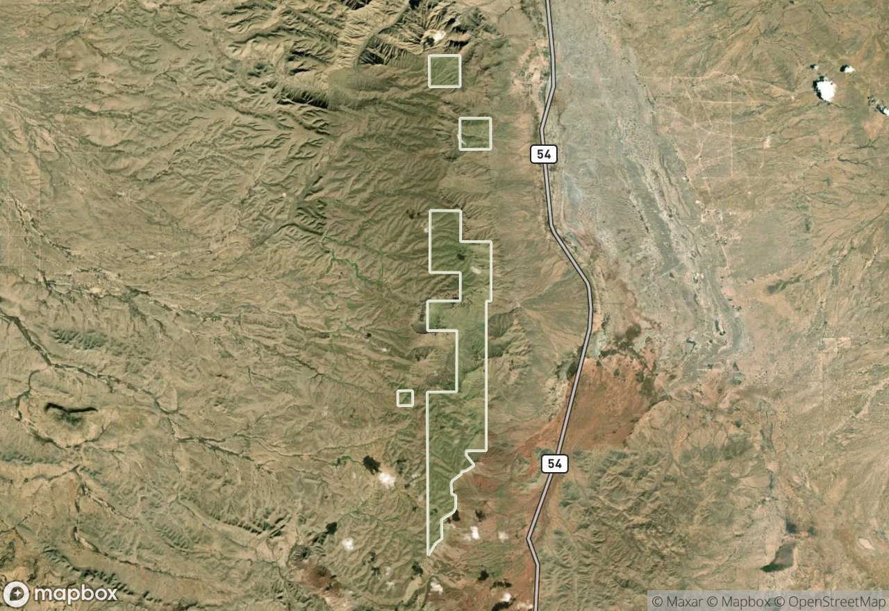 Satellite map of Sierra Diablo WMA